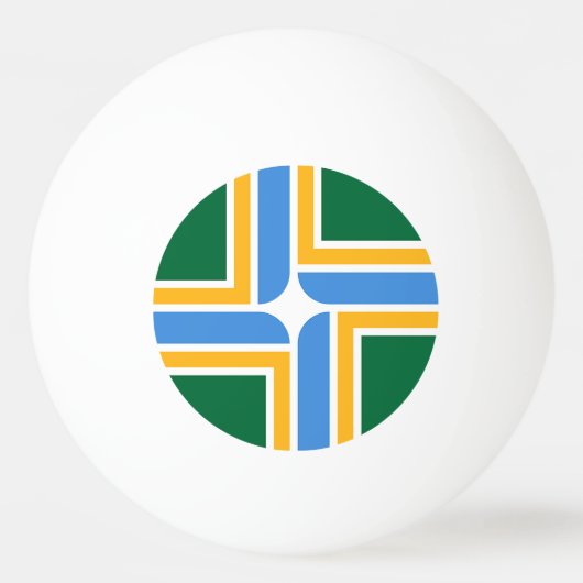 Patriottische pingpongbal met Vlag van Portland (Voorkant)