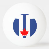 Patriottische pingpongbal met vlag van Toronto (Voorkant)