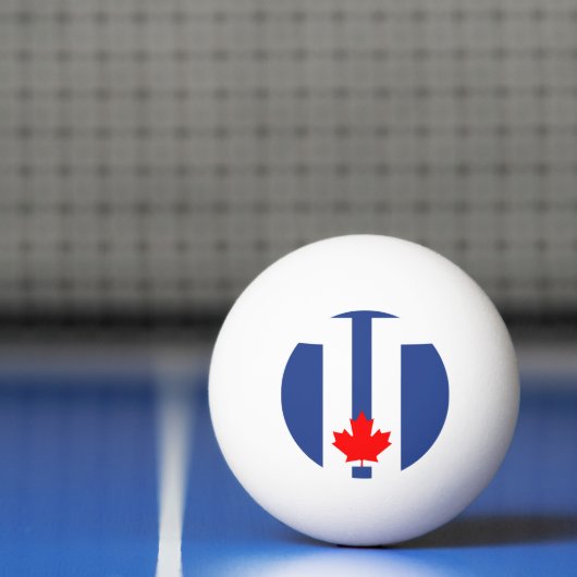 Patriottische pingpongbal met vlag van Toronto (Net)