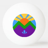 Patriottische pingpongbal, Vlag van Manitou Spring Pingpongbal (Achterkant)