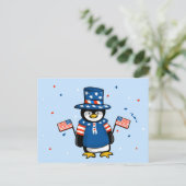 Patriottische Pinguïn Briefkaart (Staand voorkant)