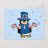 Patriottische Pinguïn Briefkaart (Voorkant)