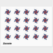 Patriottische pinwheel stickers (Vel)