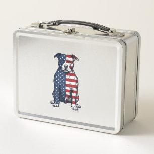 Patriottische Pit Bull Vintage Gravure Vector Ontw