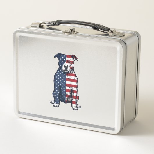 Patriottische Pit Bull Vintage Gravure Vector Ontw (Voorkant)