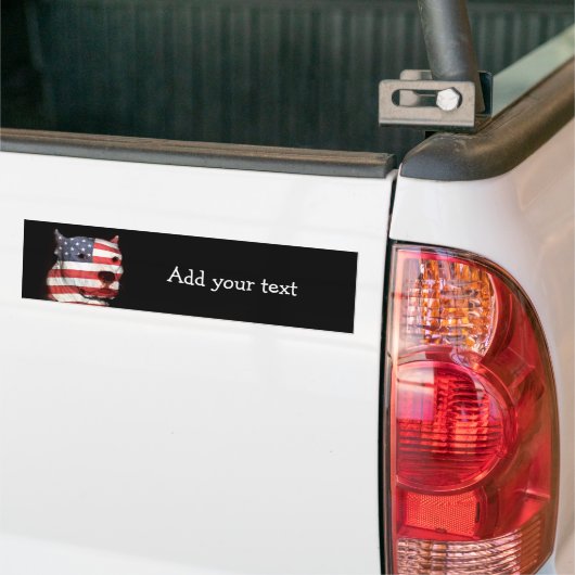 Patriottische pitbull bumpersticker (Op Truck)