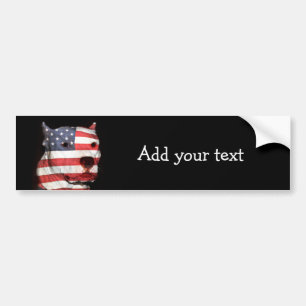 Patriottische pitbull bumpersticker