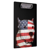 Patriottische pitbull klembord (Rechts)