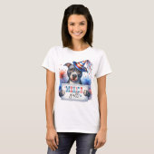 Patriottische Pitbull "Merica Y'all T-shirt (Voorkant volledig)
