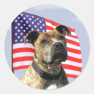 Patriottische pitbull stickers