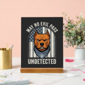 Patriottische Pitbull Waakhond Acryl Bord (Huwelijk)