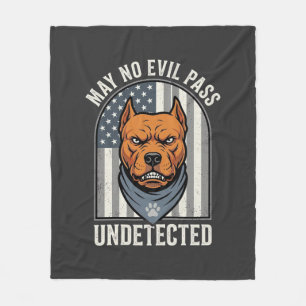 Patriottische Pitbull Waakhond Fleece Deken