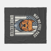 Patriottische Pitbull Waakhond Fleece Deken (Voorkant (Horizontaal))