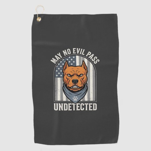 Patriottische Pitbull Waakhond Golfhanddoek (Voorkant)