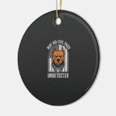 Patriottische Pitbull Waakhond Keramisch Ornament (Links)