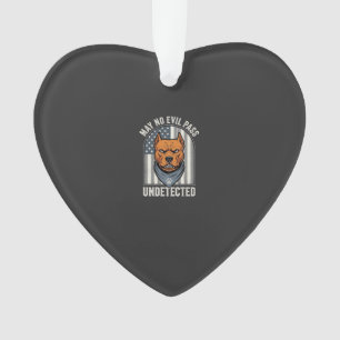 Patriottische Pitbull Waakhond Ornament