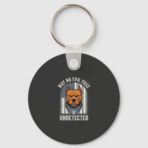 Patriottische Pitbull Waakhond Sleutelhanger