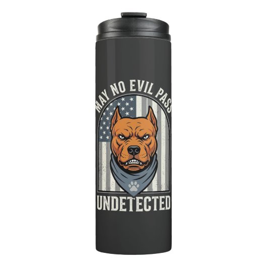Patriottische Pitbull Waakhond Thermosbeker (Voorkant)