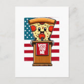 patriottische pizza stem op mij briefkaart (Voorkant)