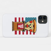patriottische pizza stem op mij Case-Mate iPhone case (Achterkant (horizontaal))