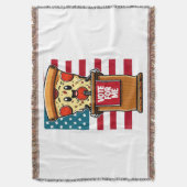 Patriottische pizza stem op mij deken (Voorkant Verticaal)