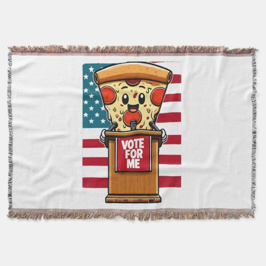 Patriottische pizza stem op mij deken (Voorkant)