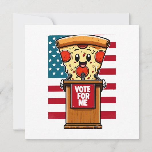 Patriottische pizza stem op mij kaart (Achterkant)