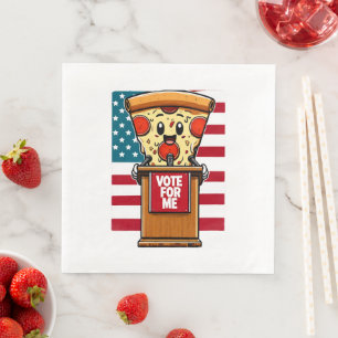 patriottische pizza stem op mij servet