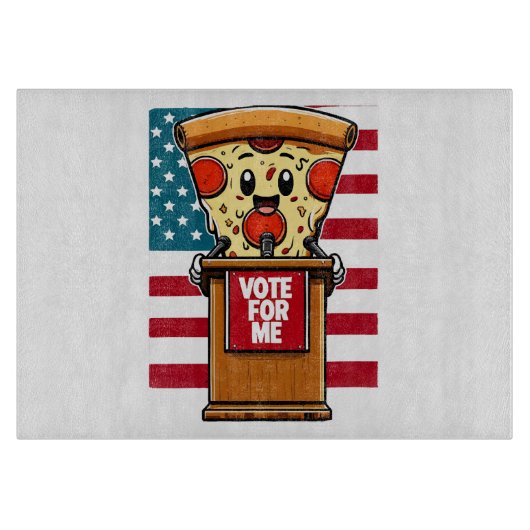 patriottische pizza stem op mij snijplank (Voorkant)