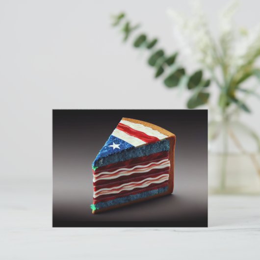 Patriottische plak cake! briefkaart (Staand voorkant)