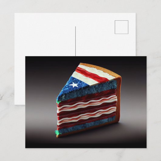 Patriottische plak cake! briefkaart (Voorkant / Achterkant)
