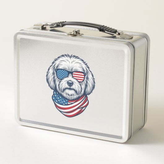 Patriottische pluizige hond vectorillustratie_1 (Voorkant)