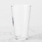 Patriottische pluizige hond vectorillustratie_1 glas (Links)