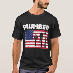 Patriottische Plumber 4 juli Plumber Gifts T-shirt