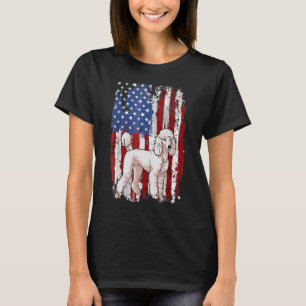 Patriottische poedel Amerikaanse vlag 4 juli T-shirt