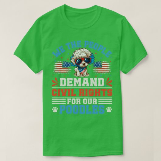 Patriottische poedelhond t-shirt (Design voorkant)