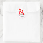 Patriottische poedels ronde sticker (Tas)