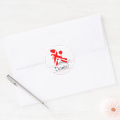 Patriottische poedels ronde sticker (Envelop)