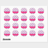 Patriottische poedels ronde sticker (Vel)