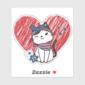 Patriottische Poes Waterdicht Sticker (Vel)