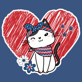 Patriottische Poes Waterdicht Sticker