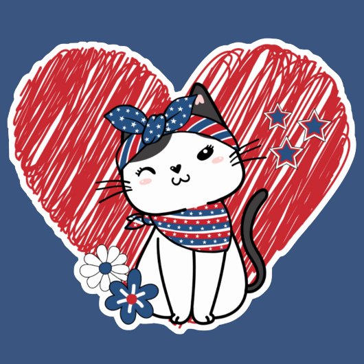 Patriottische Poes Waterdicht Sticker