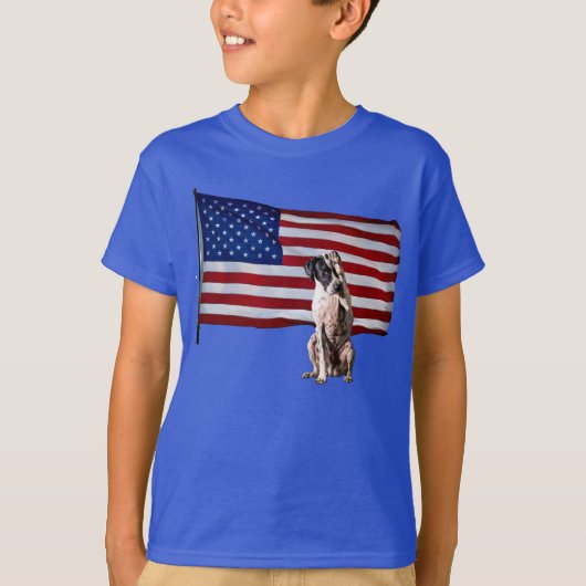 Patriottische Pointer Kinder T-Shirt (Voorkant)