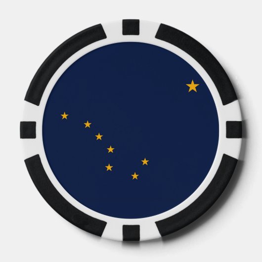 Patriottische poker chips met vlag van Alaska (Voorkant)