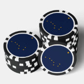 Patriottische poker chips met vlag van Alaska (Opstapeling)