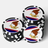 Patriottische poker chips met vlag van Amerikaans- (Opstapeling)