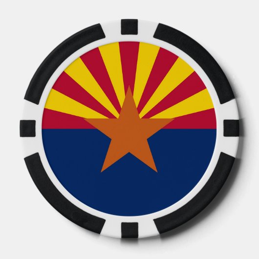 Patriottische poker chips met vlag van Arizona (Voorkant)