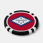 Patriottische poker chips met vlag van Arkansas (Enkel)