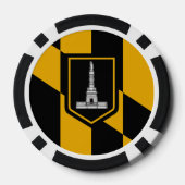 Patriottische poker chips met vlag van Baltimore (Achterkant)