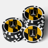 Patriottische poker chips met vlag van Baltimore (Opstapeling)